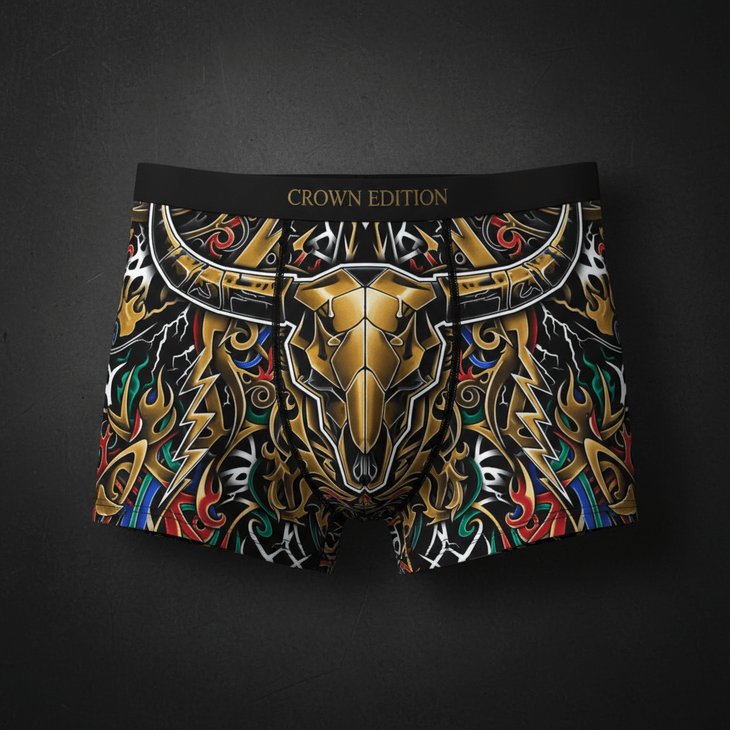 TITAN Men's Boxer Briefs Bull King Crown Edition