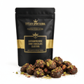 Crown Edition Cardamom Rose Dark Chocolate Protein Clusters — matte black Crown Edition pouch