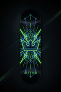 TITAN Crown Edition Neon Crown Lightning Skateboard Deck