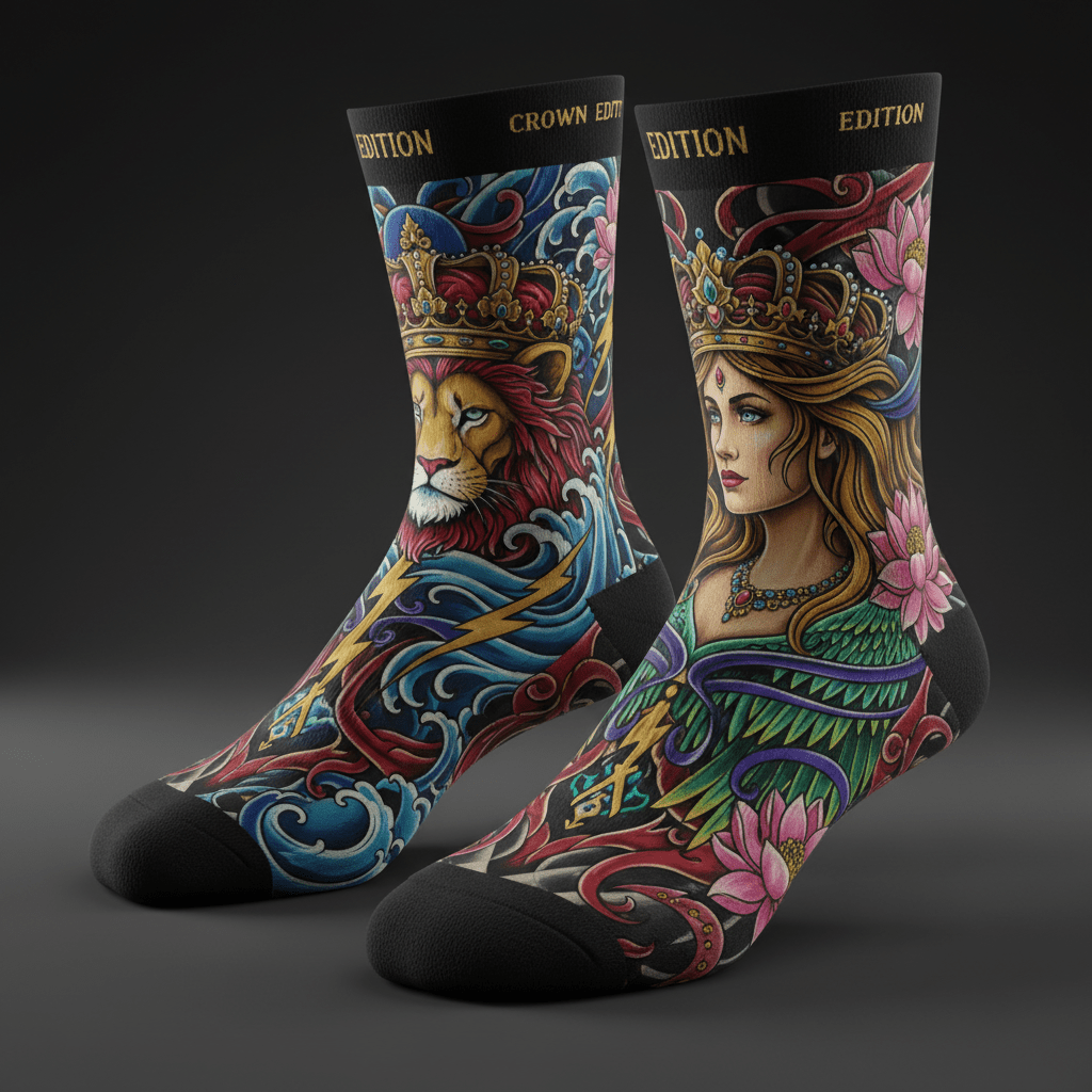 TITAN Crown Edition Tattoo Art Triathlon Socks