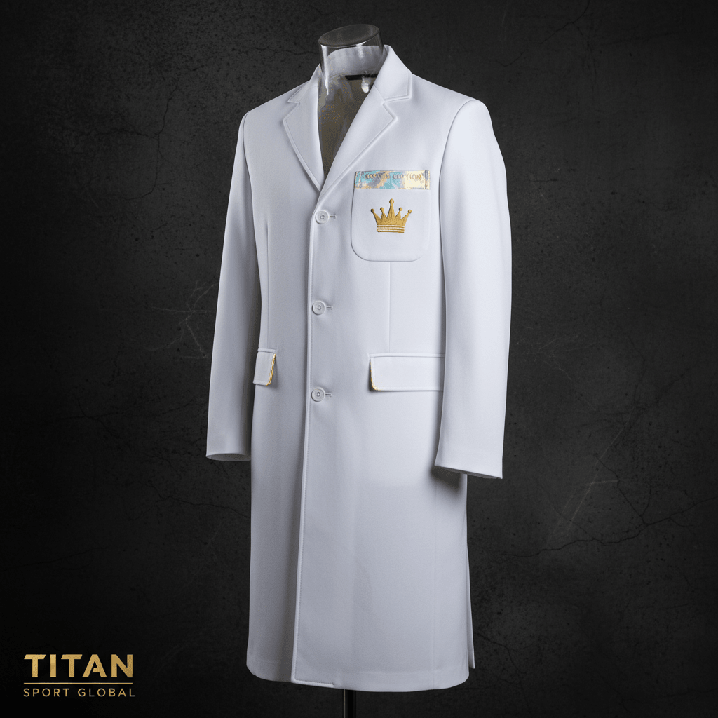TITAN Crown Edition Cricket Umpire Coat White Gold
