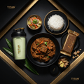 TITAN Crown Indonesian Tempeh Rendang vegan high-protein weekly monthly meal plan bundle