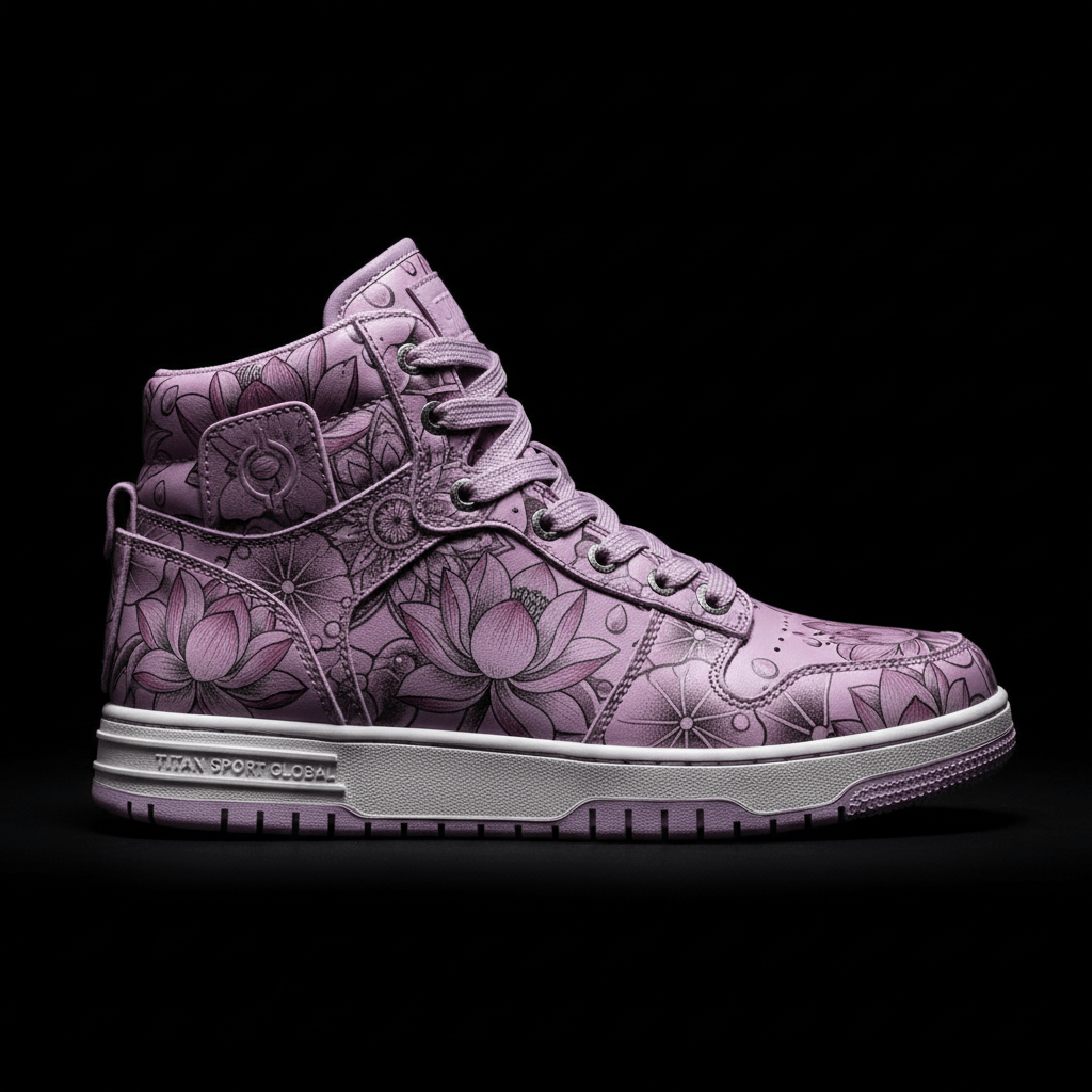 TITAN Streetwear Sneaker — Lotus Tattoo Lavender Crown Edition