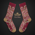 TITAN Crown Edition Peony Bloom Crew Socks — Rose & Champagne Gold