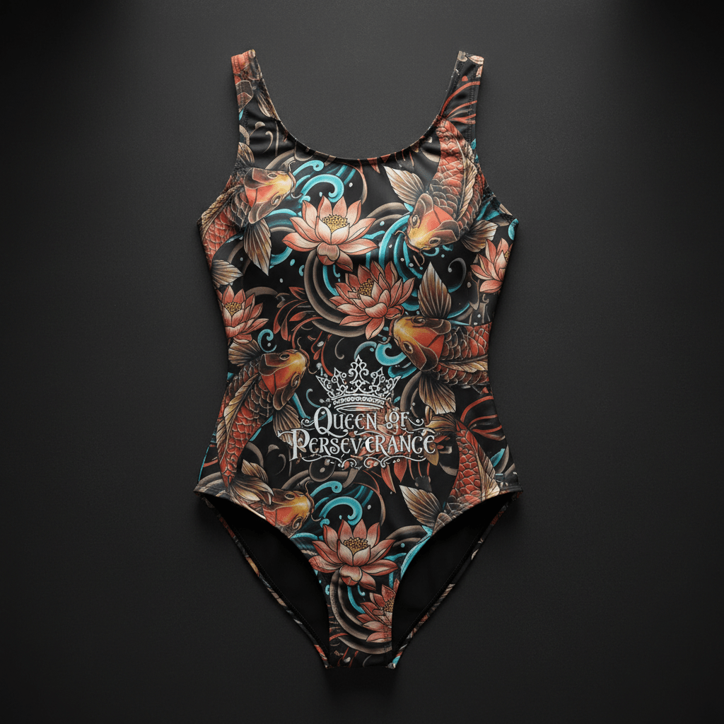 TITAN Women's One-Piece Swimsuit Koi Queen Crown Edition