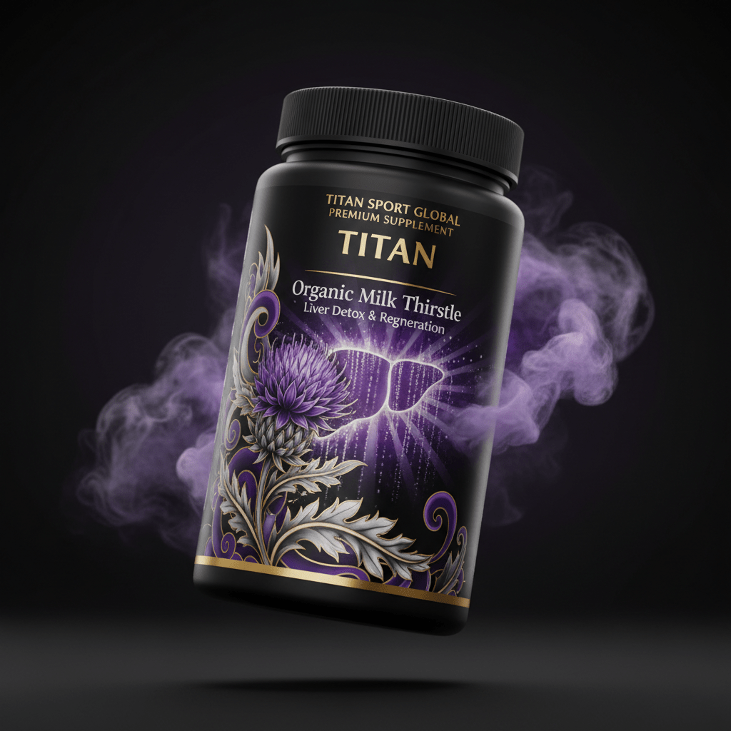 TITAN Organic Milk Thistle - Liver Detox & Regeneration supplement bottle