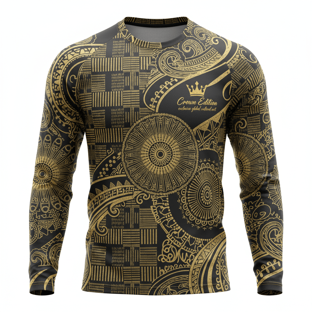 TITAN Crown Edition Men's Long Sleeve Maori x Kente x Mandala