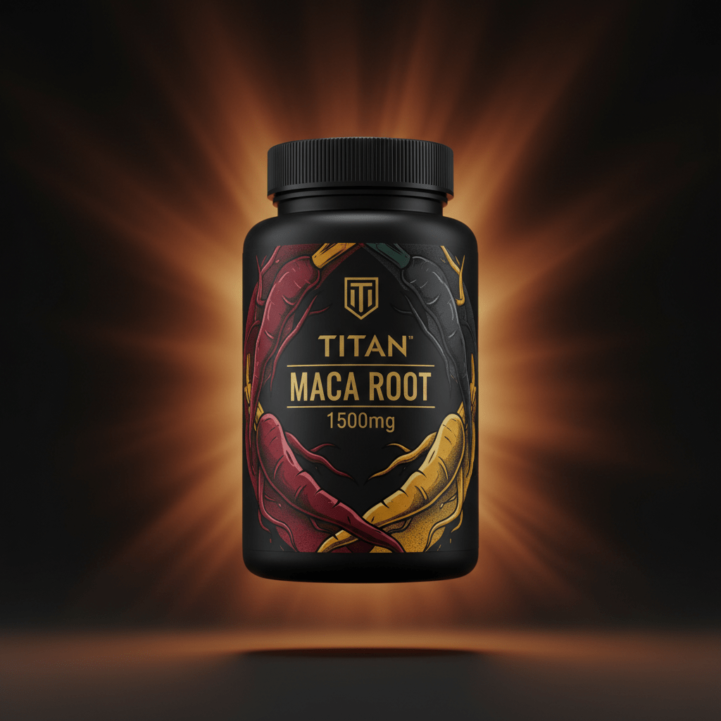 TITAN Maca Root 1500mg supplement bottle