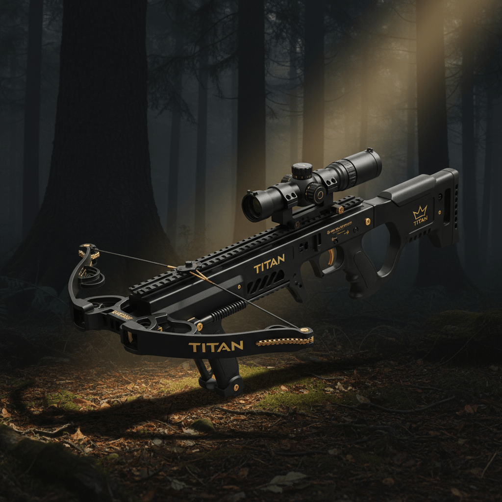 TITAN Pro Hunting Crossbow Package 400 FPS Black & Gold