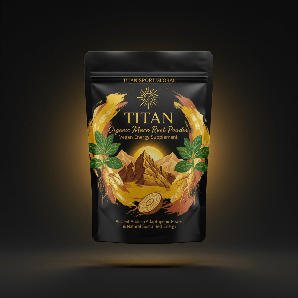 TITAN Organic Maca Root Powder Vegan Energy Supplement pouch