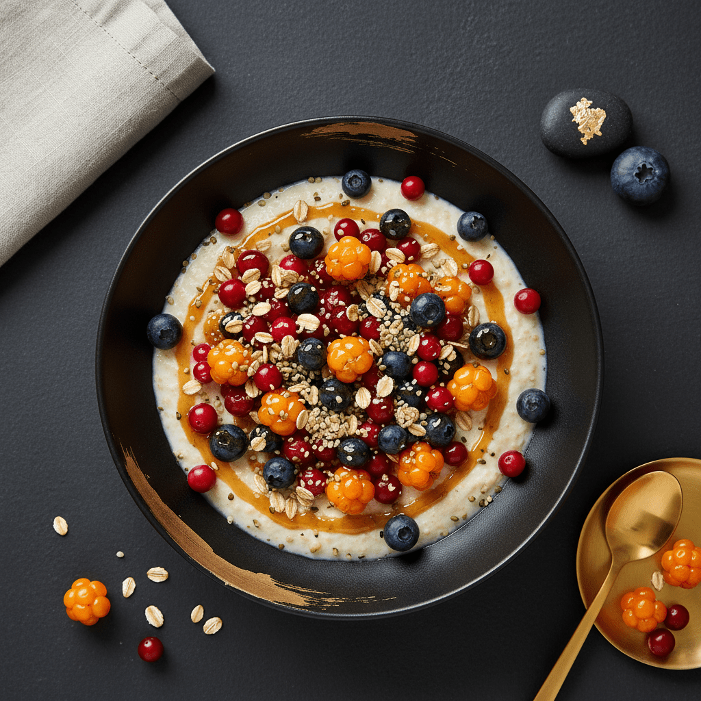 TITAN Nordic Berry Oat Crown Bowl — premium vegan breakfast meal plan