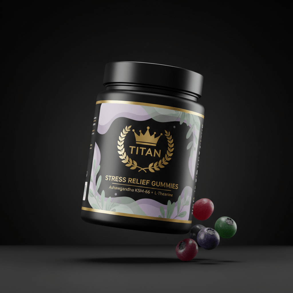 TITAN Stress Relief Gummies — Ashwagandha & L-Theanine Calm Formula
