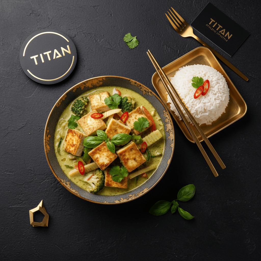 TITAN Thai Vegan Green Curry Tofu Lunch Bowl