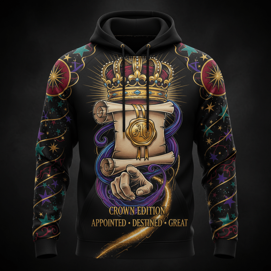 Appointed For Greatness Men's Hoodie — TITAN Crown Edition tattoo artwork