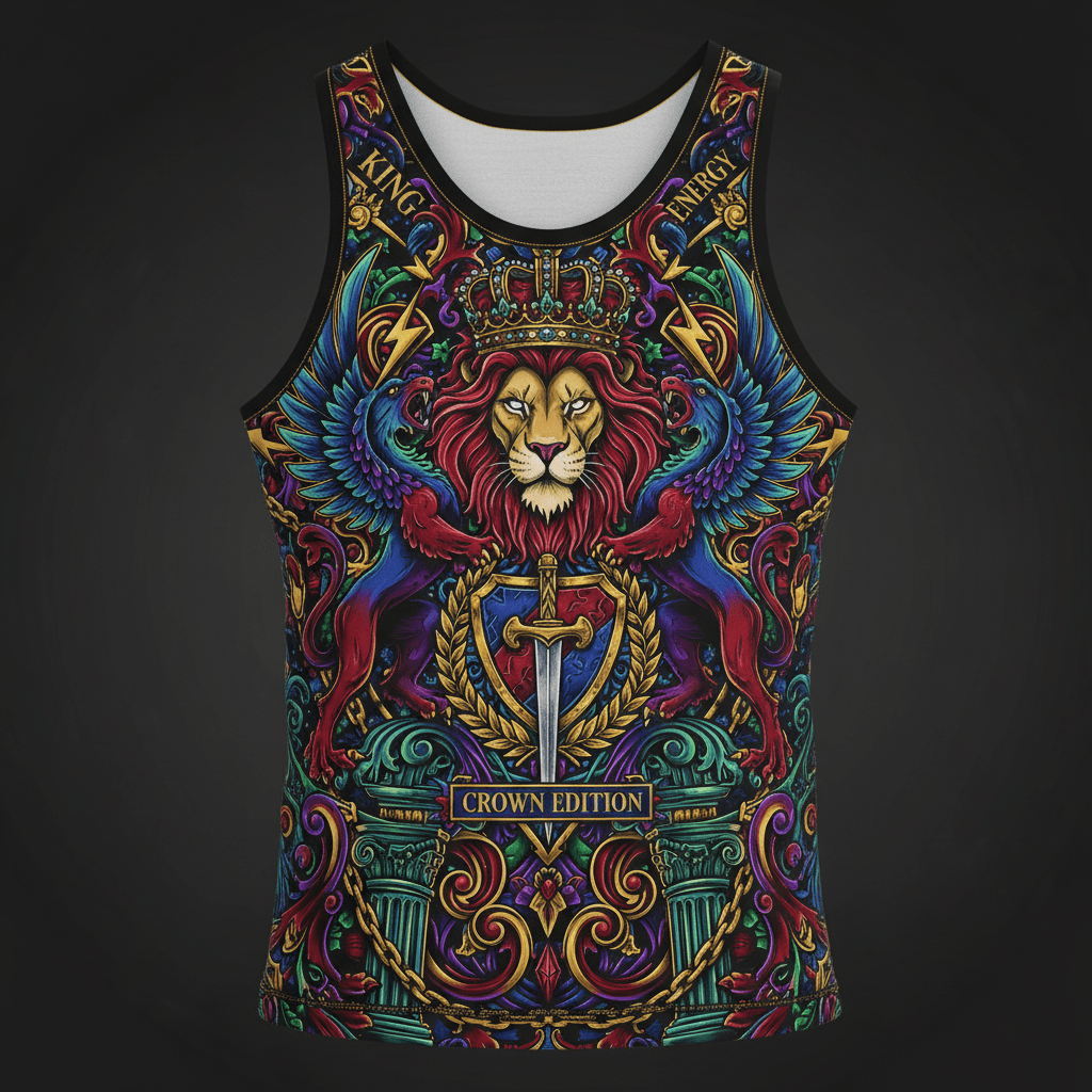 TITAN Crown Edition Men's Tattoo Art Compression Tank Top