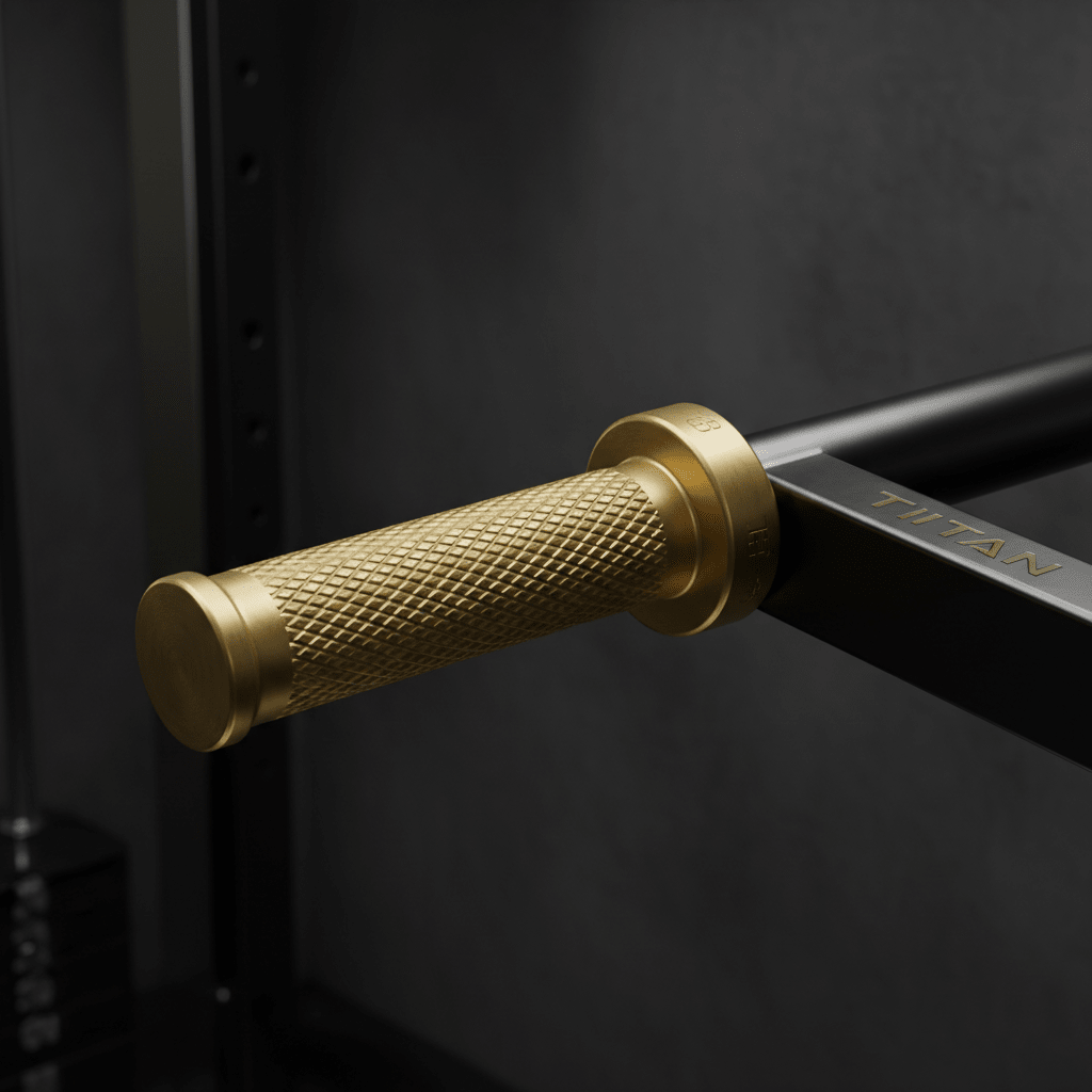 TITAN Lat Pulldown Attachment close-up grip and mechanism detail