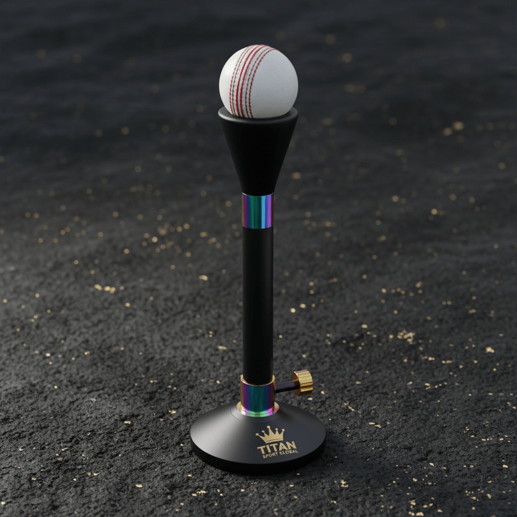 TITAN Crown Edition Cricket Batting Tee Matte Black Gold