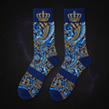 TITAN Crown Edition Phoenix Crew Socks — Royal Blue & Gold