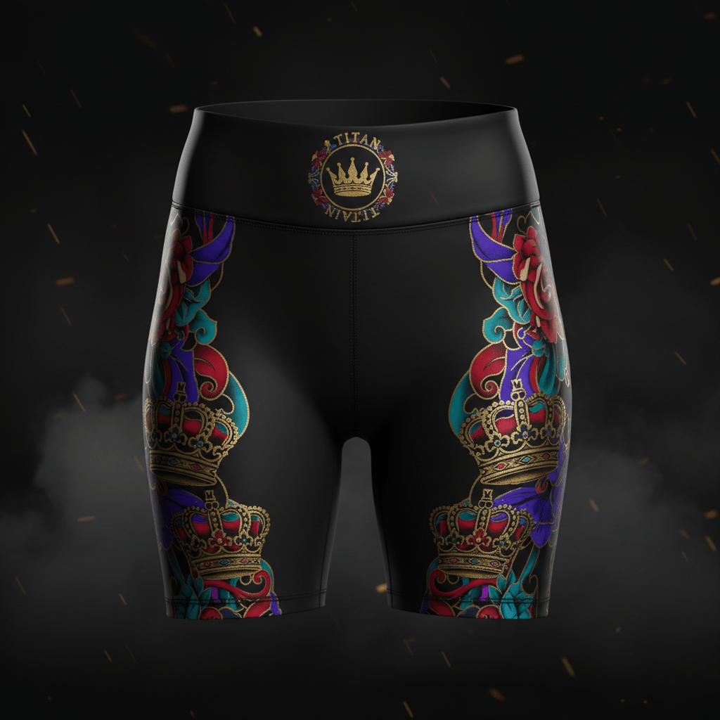 TITAN Women's High-Waist Bike Shorts - Crown Edition