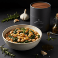 TITAN Organic High-Protein White Bean Stew — Tuscan Herb, premium product photography