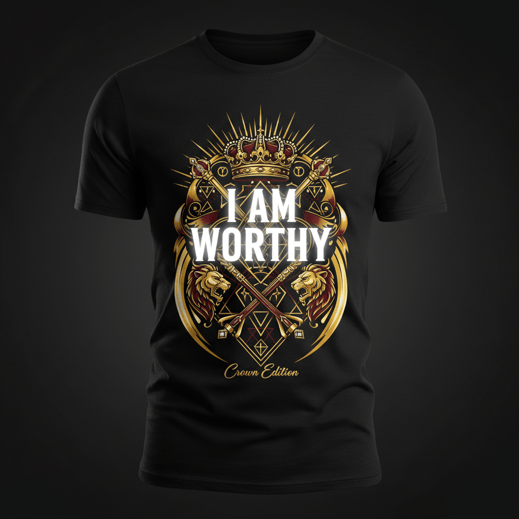 TITAN Men's Performance Tee I AM WORTHY Crown Edition
