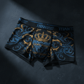TITAN Men's Boxer Briefs Crown Edition Steel Blue Gold