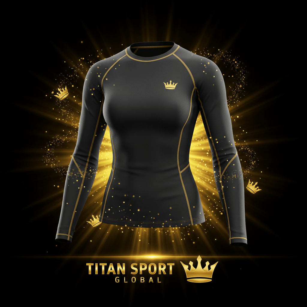 TITAN SPORT GLOBAL pro women's rash guard long sleeve UPF 50+