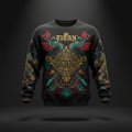 TITAN Plus Men's Aztec Sun Warrior Crewneck — Spiritual Crown Edition sizes 1X–5X