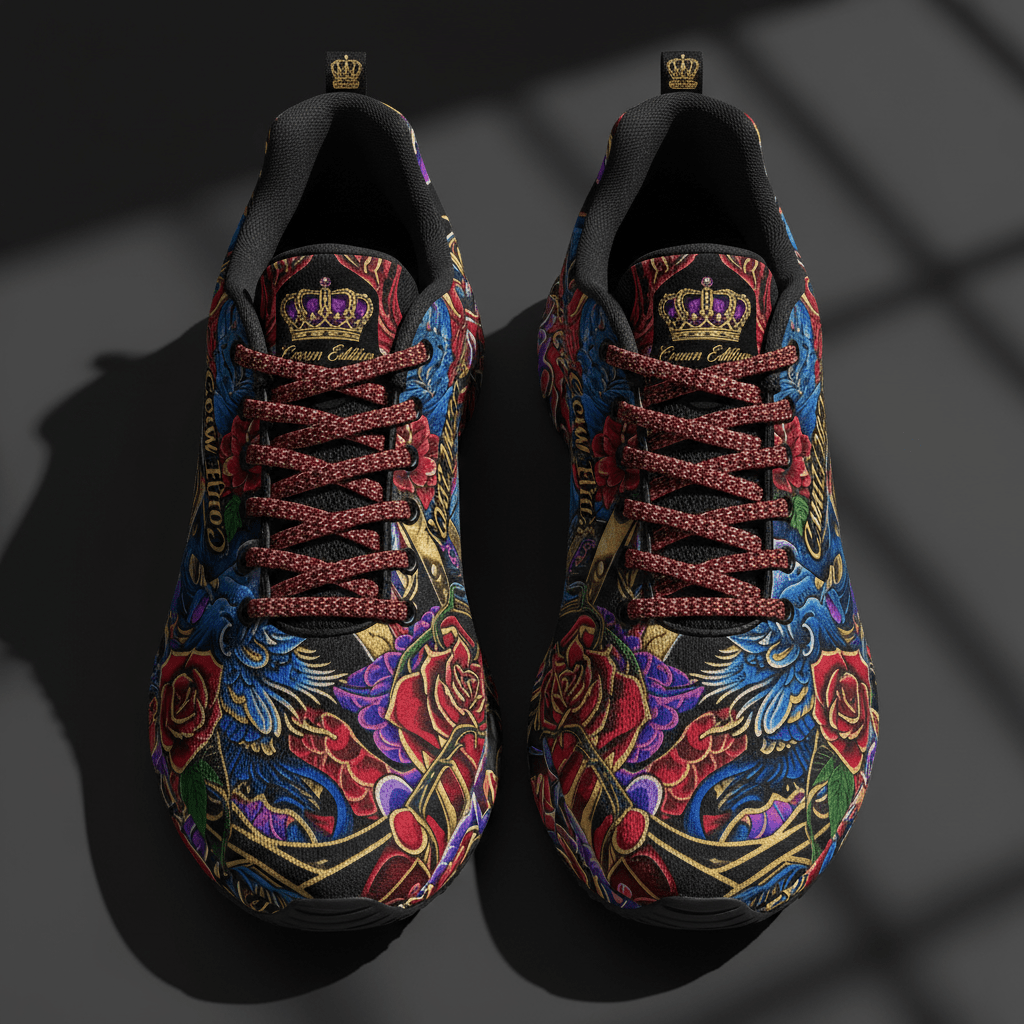TITAN Crown Edition Women's Performance Runner with bold tattoo-style artwork