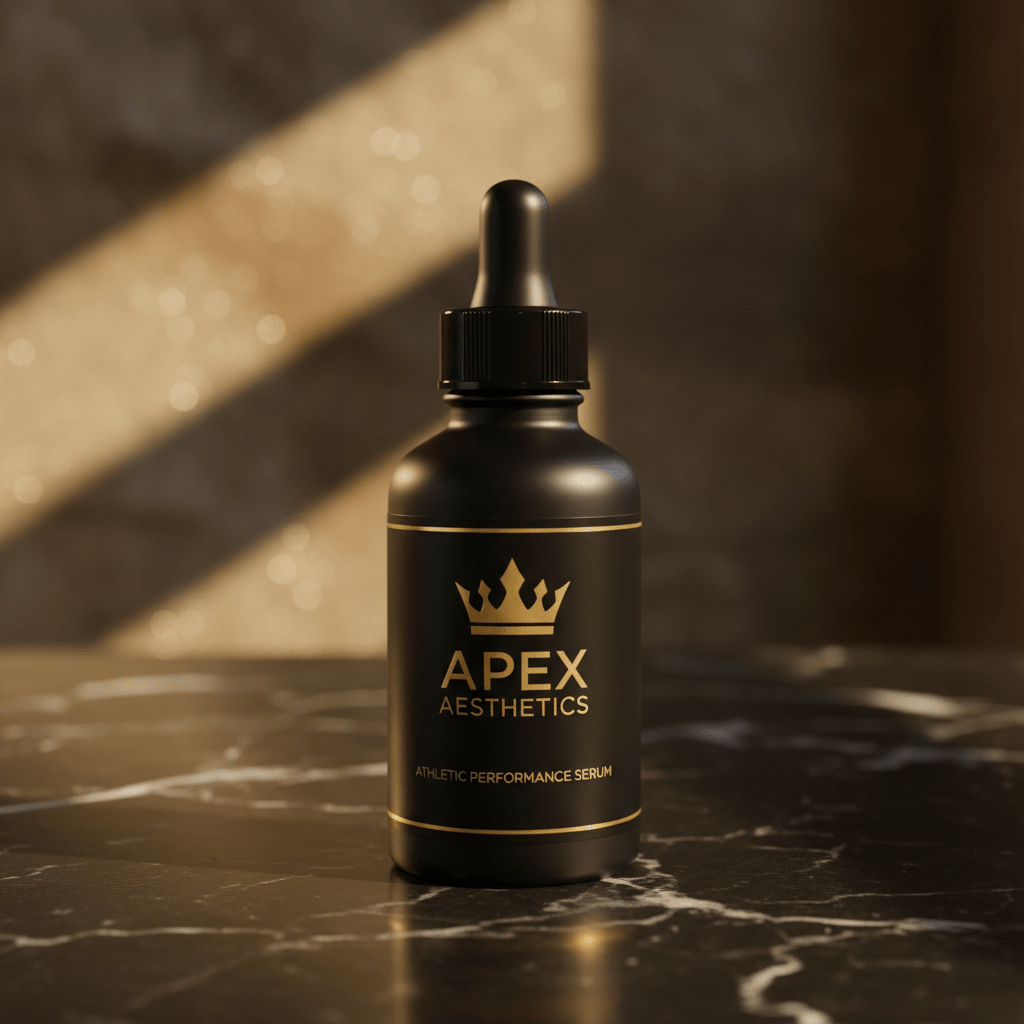TITAN Athlete Recovery Face Serum Crown SWAG Edition black gold dropper bottle