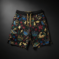TITAN Kids Athletic Shorts - Crown Edition tattoo-style artwork