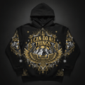 TITAN Men's Hoodie I Can Do All Things Crown Edition flat lay