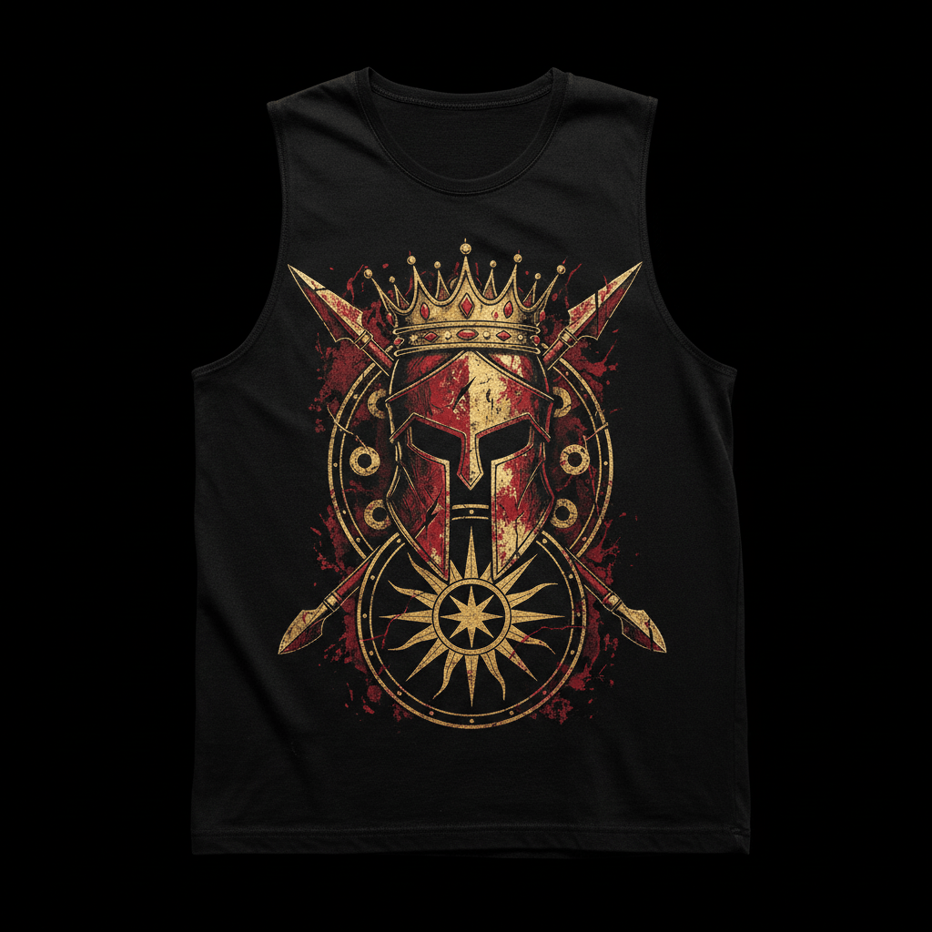 Spartan Crown Warrior Muscle Tank — TITAN Crown Edition spiritual warrior streetwear