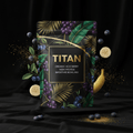 TITAN Organic High-Protein Smoothie Bowl Mix Acai Berry — ultra-premium luxury editorial product shot