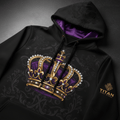 TITAN Women's Midnight Royale Crown Pullover Hoodie flat lay