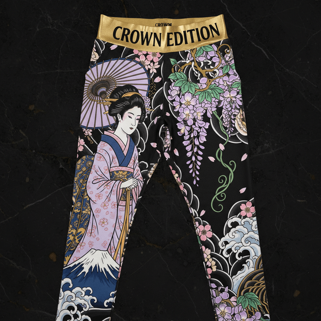 TITAN Crown Edition Tattoo Art Fuji Wisteria Joggers Women's Athletic Bottoms