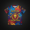 TITAN Crown Edition Kids Lion King Athletic Tee — bold colorful tattoo artwork