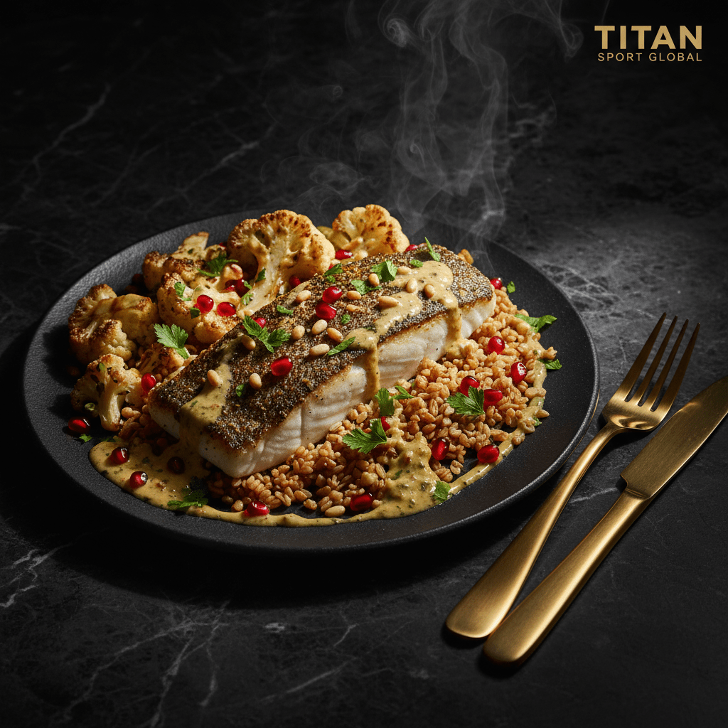 TITAN Za'atar Sea Bass & Freekeh Levantine Power Dinner