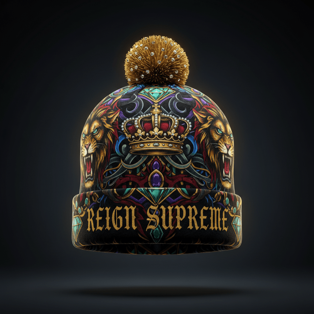 TITAN Beanie with Pom - Reign Supreme Crown Edition Design