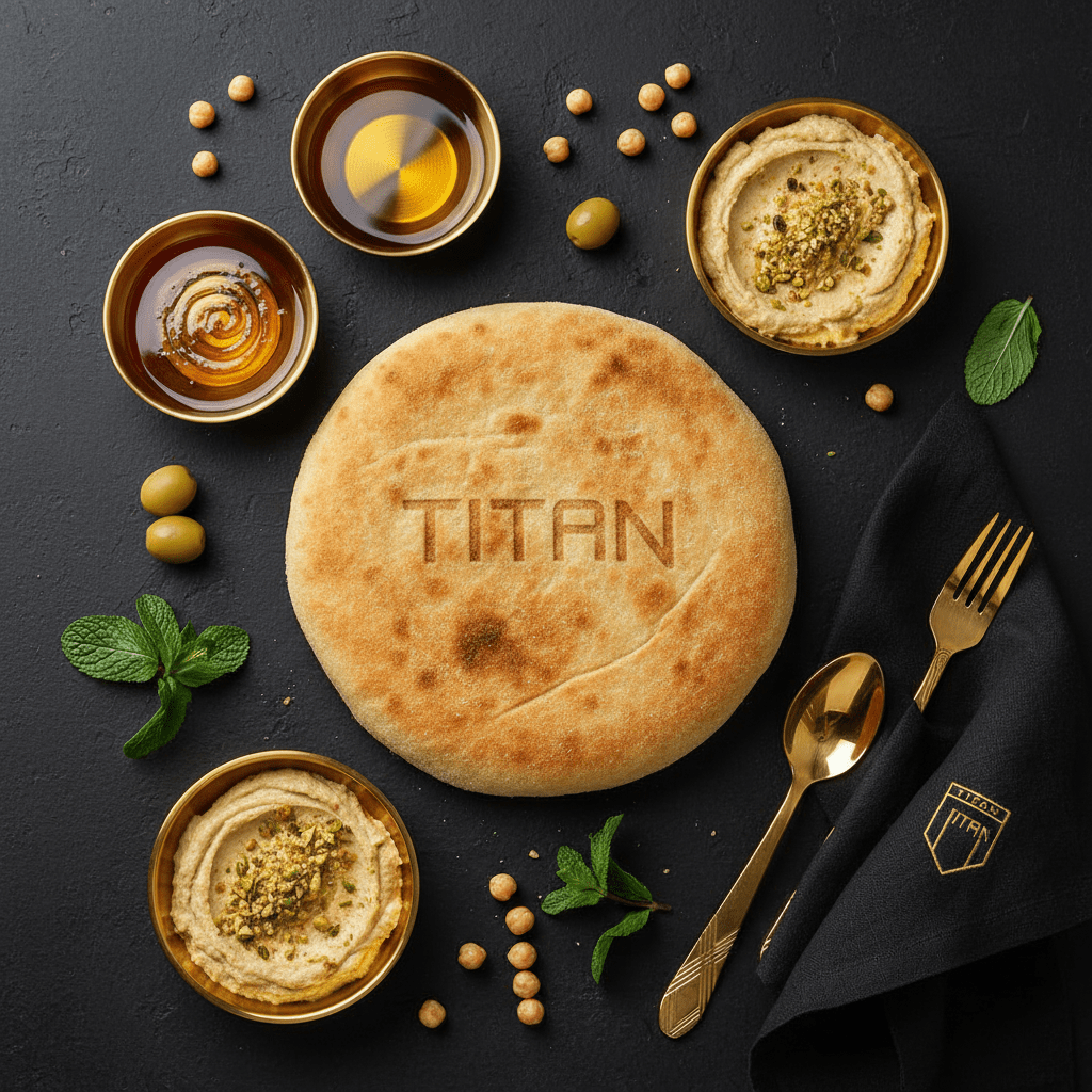 TITAN Algerian Vegan Harcha Semolina Flatbread Breakfast
