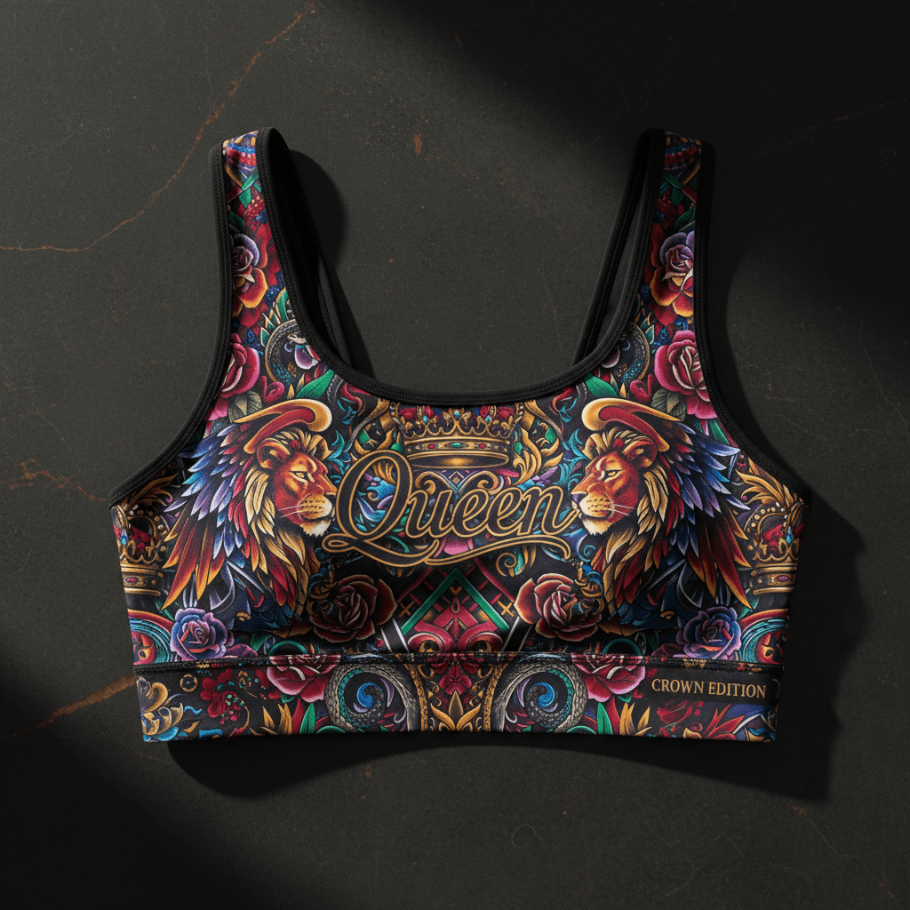 TITAN Crown Edition Women's Tattoo Art Compression Crop Top