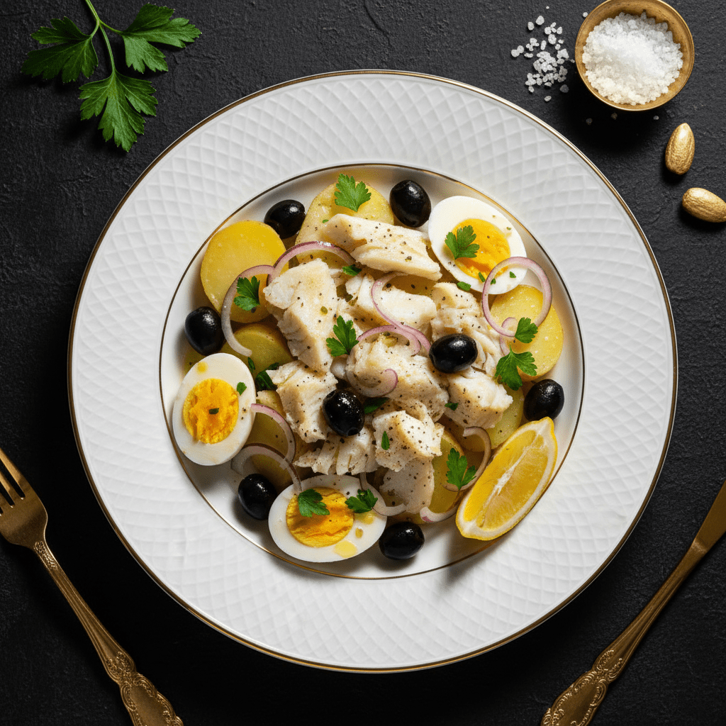TITAN Portuguese Bacalhau Salad Seafood Lunch Plate