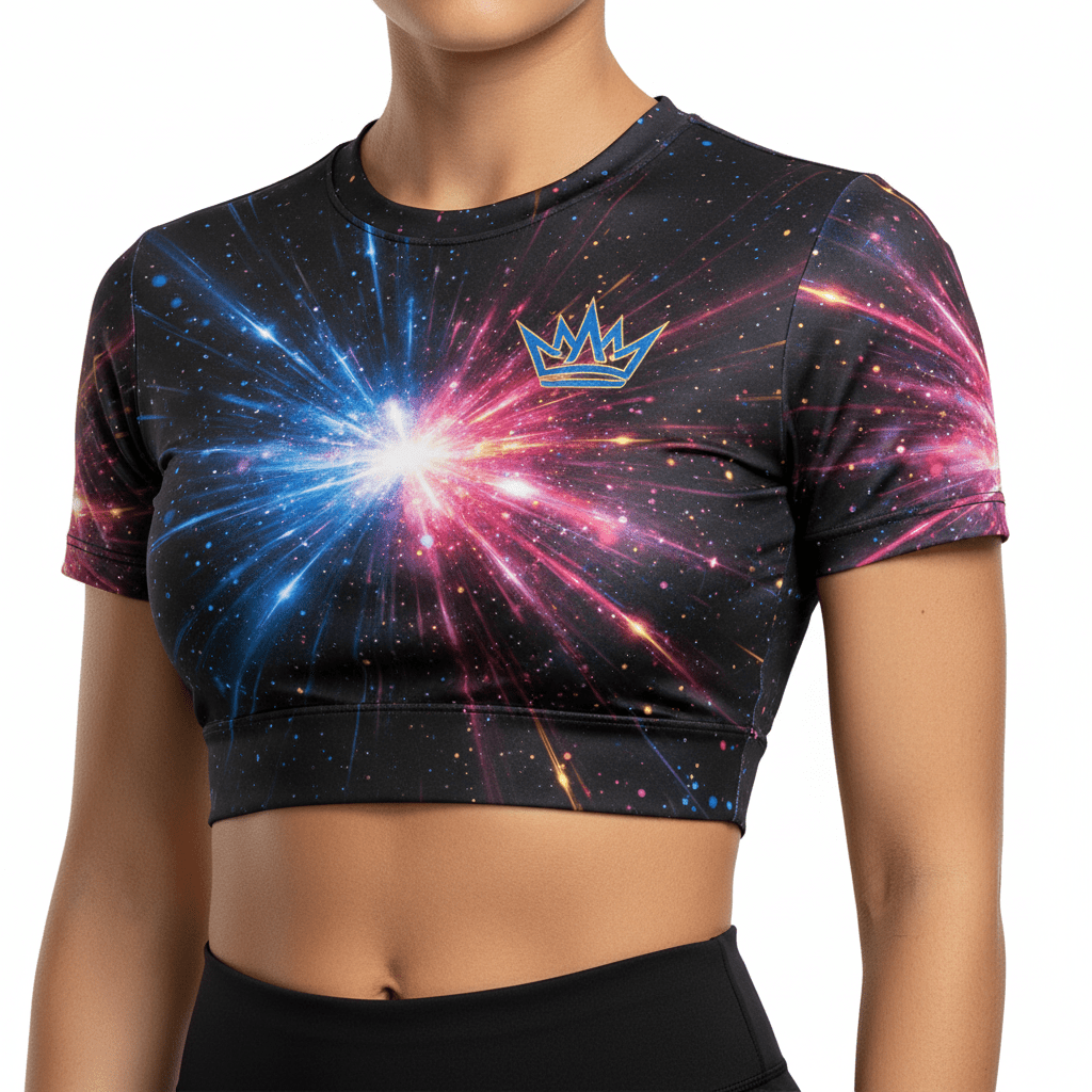 TITAN Cosmic Burst Women’s Crop Top — Crown SWAG Edition