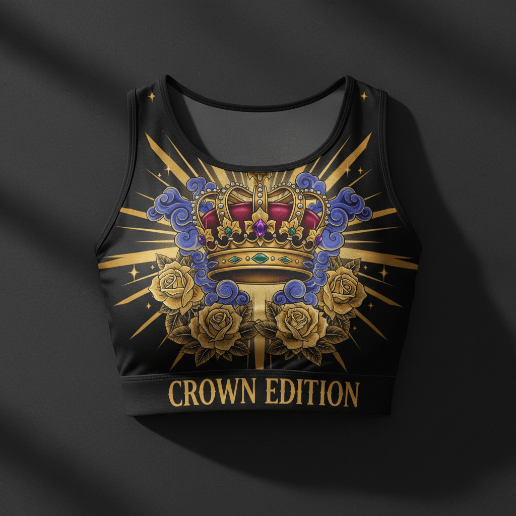 Glorified Women's Crop Top — TITAN Crown Edition tattoo artwork