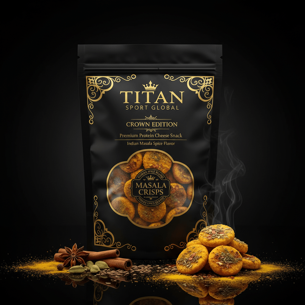 Crown High-Protein Indian Masala Spice Cheese Crisps