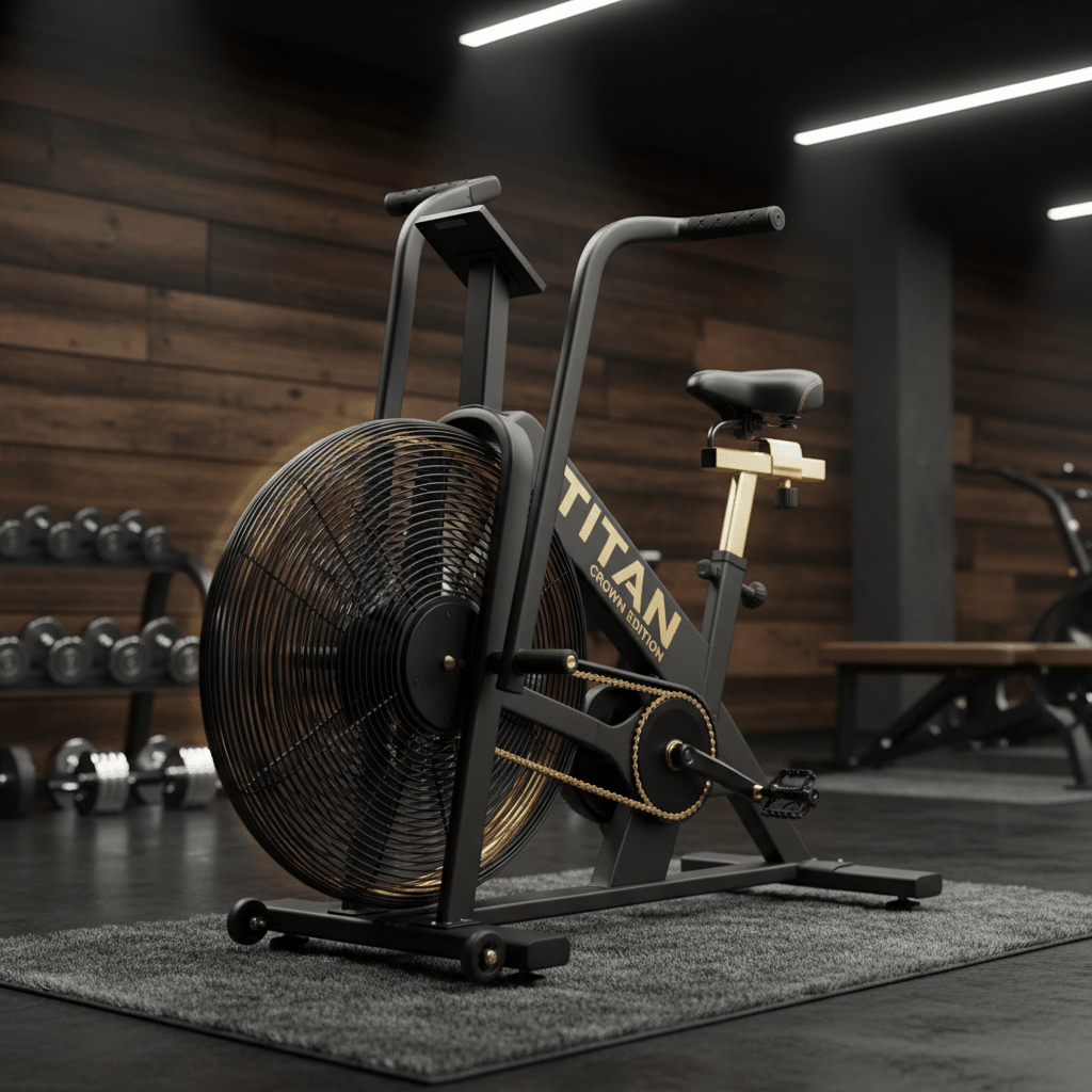 TITAN Crown Edition Assault Air Bike matte black gold