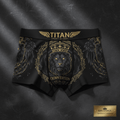 TITAN Men's Boxer Briefs Crown Edition Charcoal Gold
