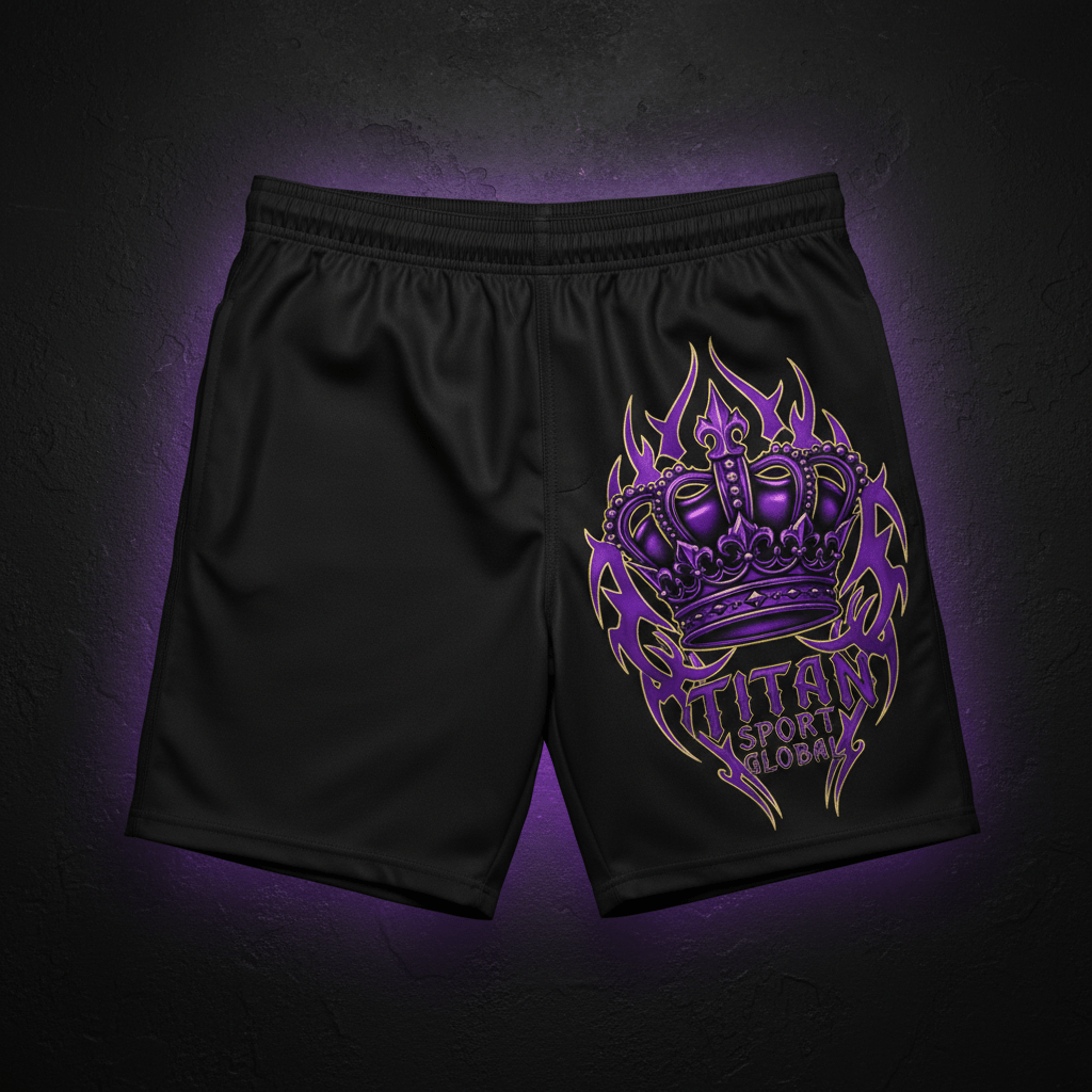 TITAN Men's Crown Edition Swim Trunks Electric Purple Gold