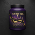TITAN Pre-Workout Energy Formula Galaxy Crown Edition tub flat lay