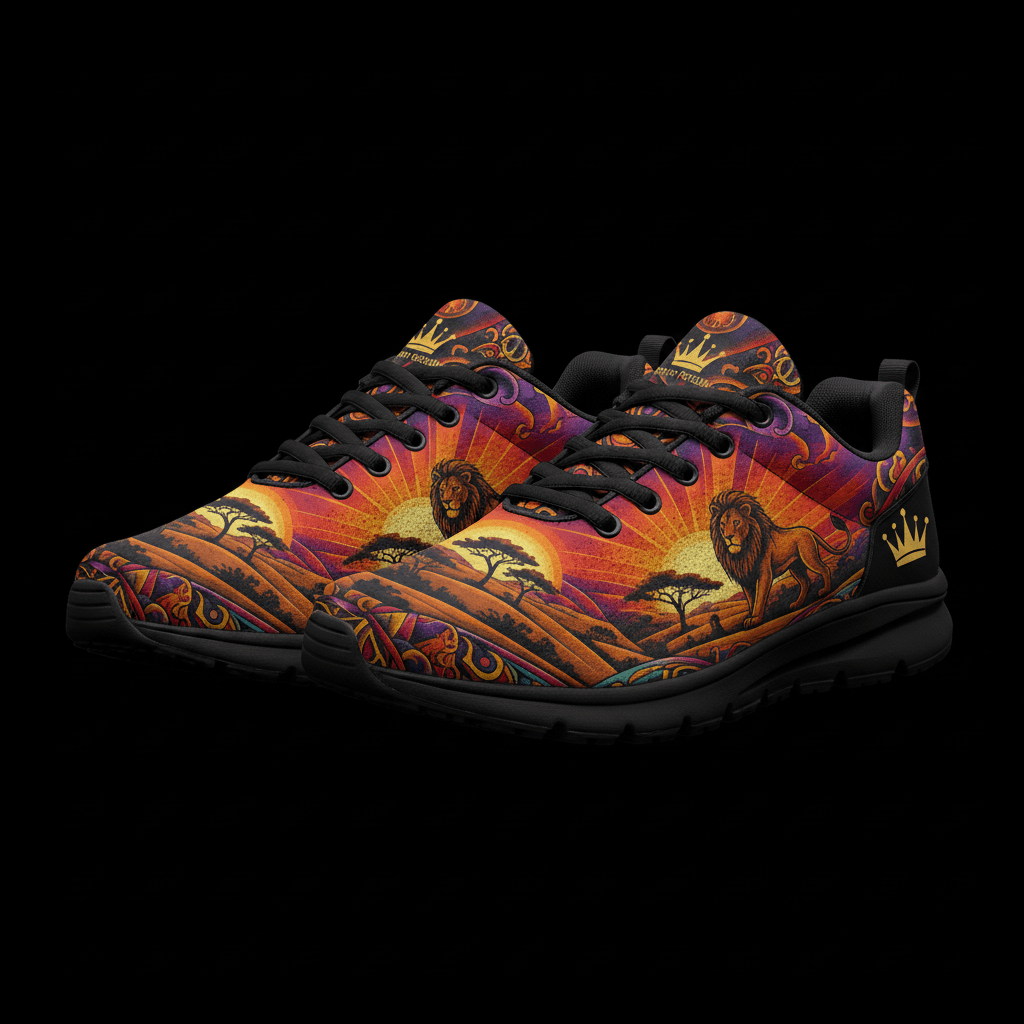 TITAN Crown Edition Color Savanna Sunset Men's Running Shoe Color Tattoo Art